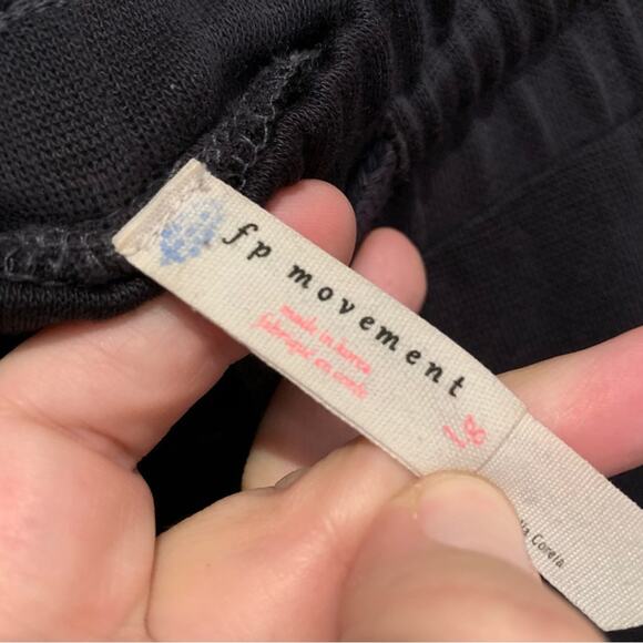 Free People Movement Back Into It Drawstring Lounge Jogger Dark Grey/Black Sz L - Picture 11 of 16